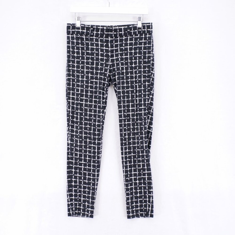 Banana Republic Sloan Fit Black White Check Dress Pants -2- 30‎ / 27.5 Mid Rise
